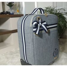 Mala Maternidade  Linho Sofisticada para Menino em Promoção