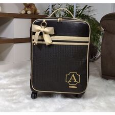 Mala Bebê com Rodinhas  e Laço de Brinde