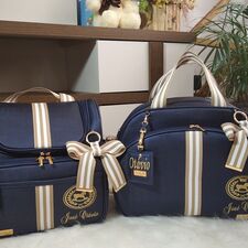 Kit Bolsa e Mochila com o Nome do Bebê no Tamboré